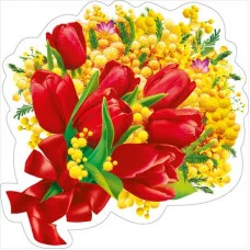 Украшение на скотче Весенний букет 080936 080.936