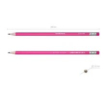 Чернографитный карандаш ErichKrause Panda Hugs, круглый, с ластиком, НВ 62762