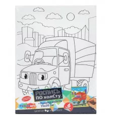 Холст по контуру 15*20 см грузовичок МУЛЬТИ АРТ 392577