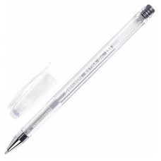 Ручка гелевая СЕРЕБРИСТАЯ BRAUBERG "EXTRA SILVER", корпус прозрачный, 0,5 мм, линия 0,35 мм, 143913