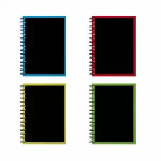 Тетрадь общая на спирали ErichKrause Accent, А5, 120 листов, клетка, ламинация глянцевая, структурное тиснение "лён" 1шт 53390