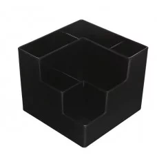 Подставка-органайзер для канцелярии 6 отделений цвет черный 10422421