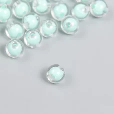 Бусины пластик "Зелёные" глянец набор 20 гр  d=0,8 см   7674697