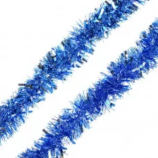 Мишура (10см*2м) серебро-синий (10702070/120821/0250562, Китай ) S0245