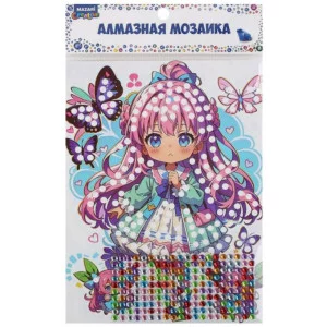 Алмазная мозаика ДЕВОЧКИ, 20х31,5 см, частичная M-8575