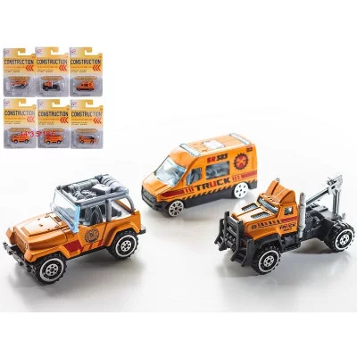 Машина модель 1:64 металл Строитель TianHongToys в ассортименте на карт.,ZY412867/TH398-1 43762