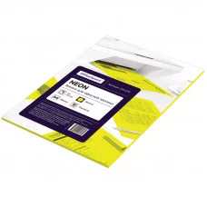 Бумага цветная OfficeSpace neon А4, 80г/м2, 50л. желтый Спейс 245193