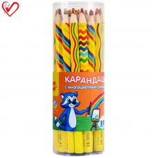 Карандаш Мульти-Пульти "Енот и радуга" с многоцветным грифелем, утолщенный, заточен. Мульти-Пульти 240227