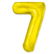 Шар (40\'\'/102 см) Цифра, 7 Slim, Золото, 1 шт. 901917O