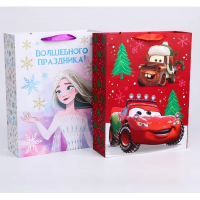 Пакет ламинат "С Новым Годом!", Disney, 31х40х11 см, МИКС 3 5289714