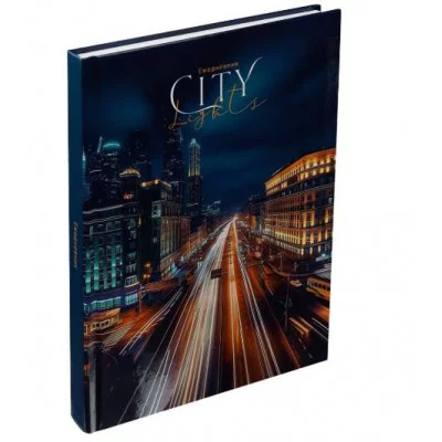 ЕЖЕДНЕВНИК А5, 128л. НОЧНАЯ ЖИЗНЬ В ГОРОДЕ (128-9261) (7БЦ, гл.ламин, цвет.мелов обл. недатиров.) 128-9261