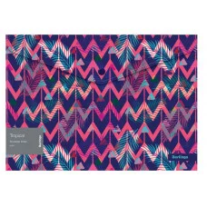 Папка-конверт на кнопке Berlingo "Tropical" А4, 180мкм, с рисунком 327125