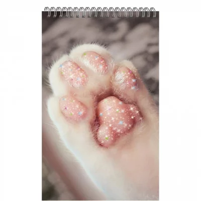 БЛОКНОТ А7, 40л. Гребень. Обложка мелованный картон. Клетка Лапки Б2ЛСК760303