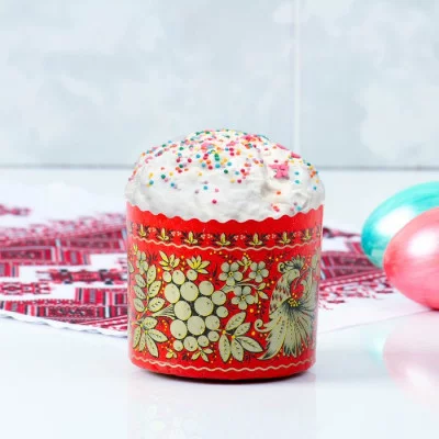 Форма бумажная для кекса, маффинов и кулича "Хохлома" 70 х 65 мм 4267625