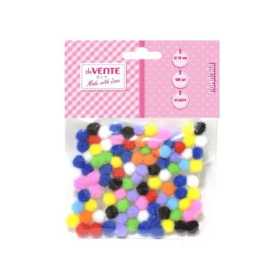 Помпоны в наборе ассорти 100шт d10 е/п DEVENTE 8000800 182674