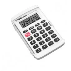 Калькулятор карманный 8-разрядов ErichKrause PC-131 Classic, белый 1шт 62015