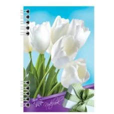 Блокнот спираль 120л А6 Тюльпаны Бг 120/30 Бг120/30