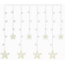 MILED Гирлянда Штора. "Звездное небо" 2,5*1м 92 лампы 8реж. тёплый белый свет ГШ-0026