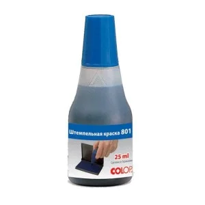 Штемпельная краска 25мл, 801/25 синяя 138765