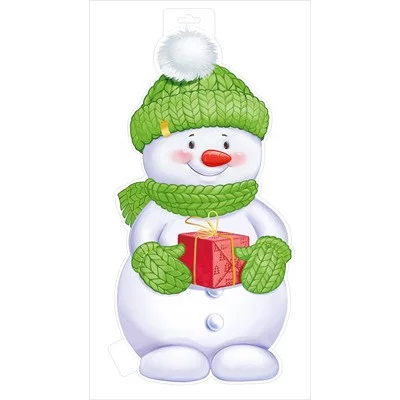 Плакат "Снеговик с подарком" 92.766.00