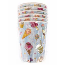 Стаканы бумажные Сладости (250 мл, 6 шт) флоупак ФЛ-6203