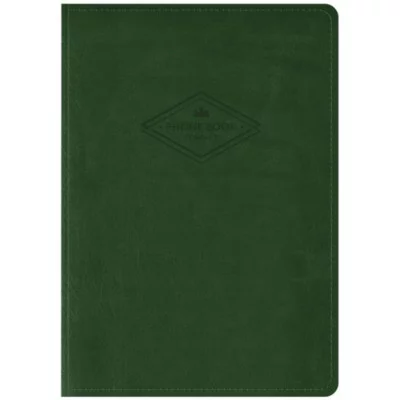 Телефонная книга А5, 80л., кожзам, OfficeSpace "Winner" зеленый, с вырубкой 326521