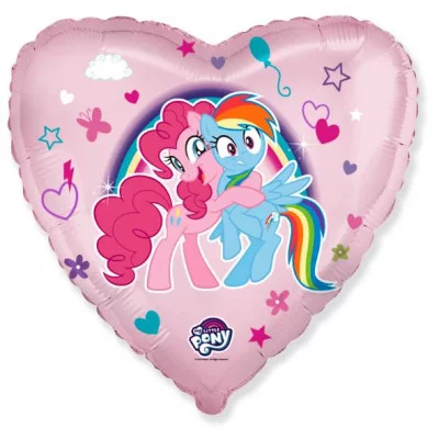 Шар (18\'\'/46 см) Сердце, My Little Pony, Лошадки Пинки Пай и Радуга, Розовый, 1 шт. 201706