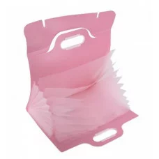 Папка-картотека Alingar 332х302 мм на резинке прорезная ручка пластик 700 мкм 11 отделений розовый 1шт AL12817/3