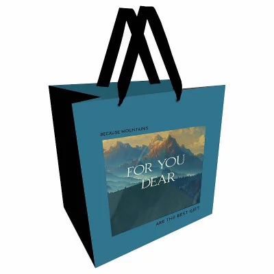 Пакет подарочный 1шт 23*18*10см MESHU "Mountains", отд. фольгой, с окошком 354642