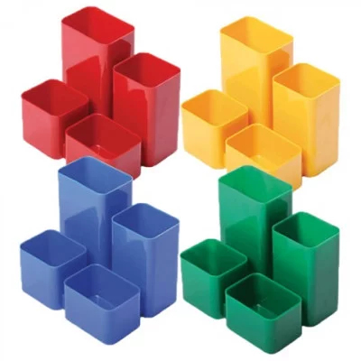 Подставка-органайзер СТАММ "Юниор", 86*108*102 мм, 4 отделения, ассорти, ОР305