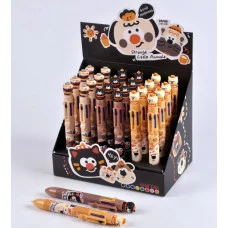 Ручка 8 цв. Фигурная DG-24 "Cat" автоматическая, корпус с фигуркой, цвета ассорти, ZF3709 331647