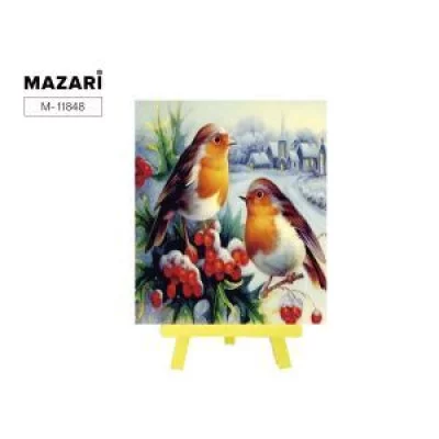 Алмазная мозаика с мольбертом,21х25 см, 1 дизайн, частичная выкладка, ОПП упаковка. M-11848