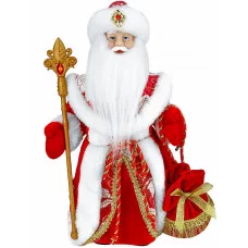 Сувенир Дед Мороз в красной шубе с мешком подарков, 30см "собс.разр." Т-6585