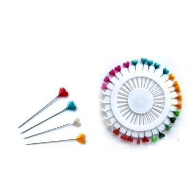 Булавка для рукод. 3199 Сердечко цена за диск 30 булавок,цв.асс J.Otten