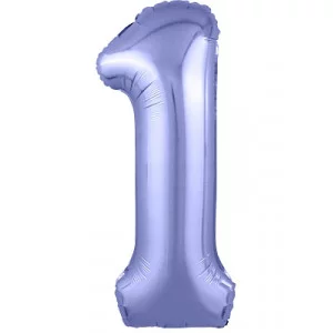 Шар Agura Slim Пастельный фиолетовый цифра 1 (40\'\'/102 см) 754498 465-0-099-75449-8