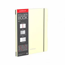 Тетрадь общая ученическая в съемной пластиковой обложке ErichKrause® FolderBook Pastel, желтый, А5+, 48 листов, клетка 51395