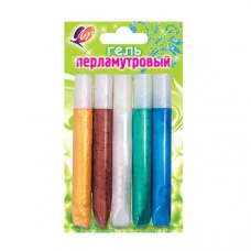 Гель ПЕРЛАМУТРОВЫЙ 10 мл 5 цв. европодвес Луч 070093