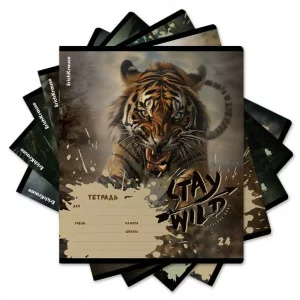 Тетрадь школьная ученическая ErichKrause Stay Wild, 24 листа, клетка _MIX-PACK 024010154-63277