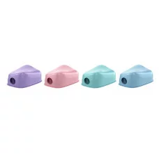 Точилка пластиковая ErichKrause Charm, Pastel, с контейнером, ассорти  60031