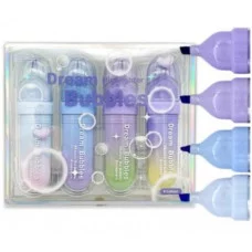 Маркер выделитель 4 цв. DH-9 "Сине-фиолетовые" 1-5мм, скошенный, овальный корпус, в уп ПВХ SC-2272 331471