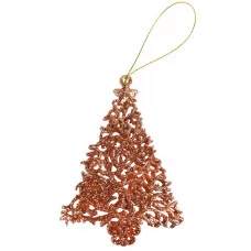 Новогоднее подвесное украшение из акрила Елочка 14*10 см НУ-5022