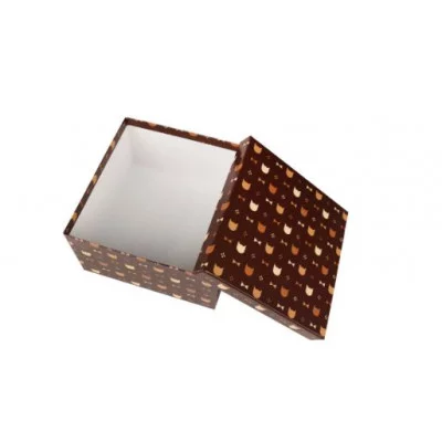 Коробка квадратная подарочная 1 шт Джентлкот 14 х 14 х 7 см РазборПП-3361