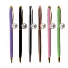 Ручка подарочная шариковая Alingar, синяя, 1.0 мм, металлический корпус, поворотный механизм, "Жемчуг", ассорти, карт. уп. AL10468