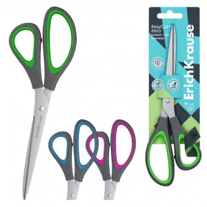 Ножницы ErichKrause EasyCut+ Ergo, 19см, ассорти  44886
