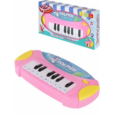 Детское пианино "Дельфинчик" 22х3,5х11,5 см (бат. 2*АА не в компл.,в пакете) ( Арт. 2062697)