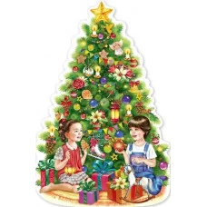 Плакат "Дети с подарками под новогодней ёлкой", изд.: Горчаков 460228997592301199
