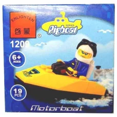 Конструктор "Катер" 19дет. в коробке. 1209