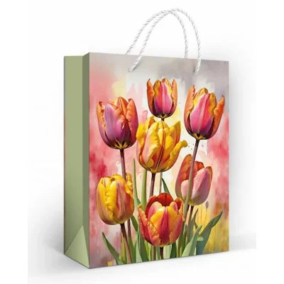 Пакет подарочный (M) "Акварельные цветы" 151102672