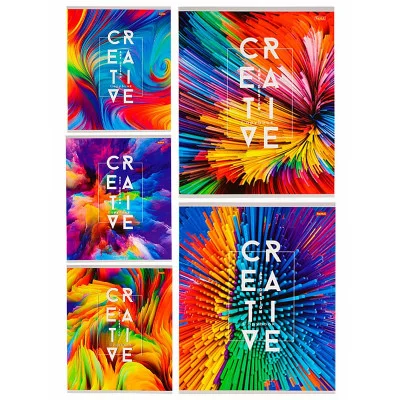 Тетрадь КЛЕТКА 48л. КРЕАТИВНАЯ АБСТРАКЦИЯ (48-5807) (обл. - цвет. мелов. второй блок) 48-5807