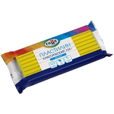 Пластилин Гамма "Классический", желтый, 250г Гамма 274070